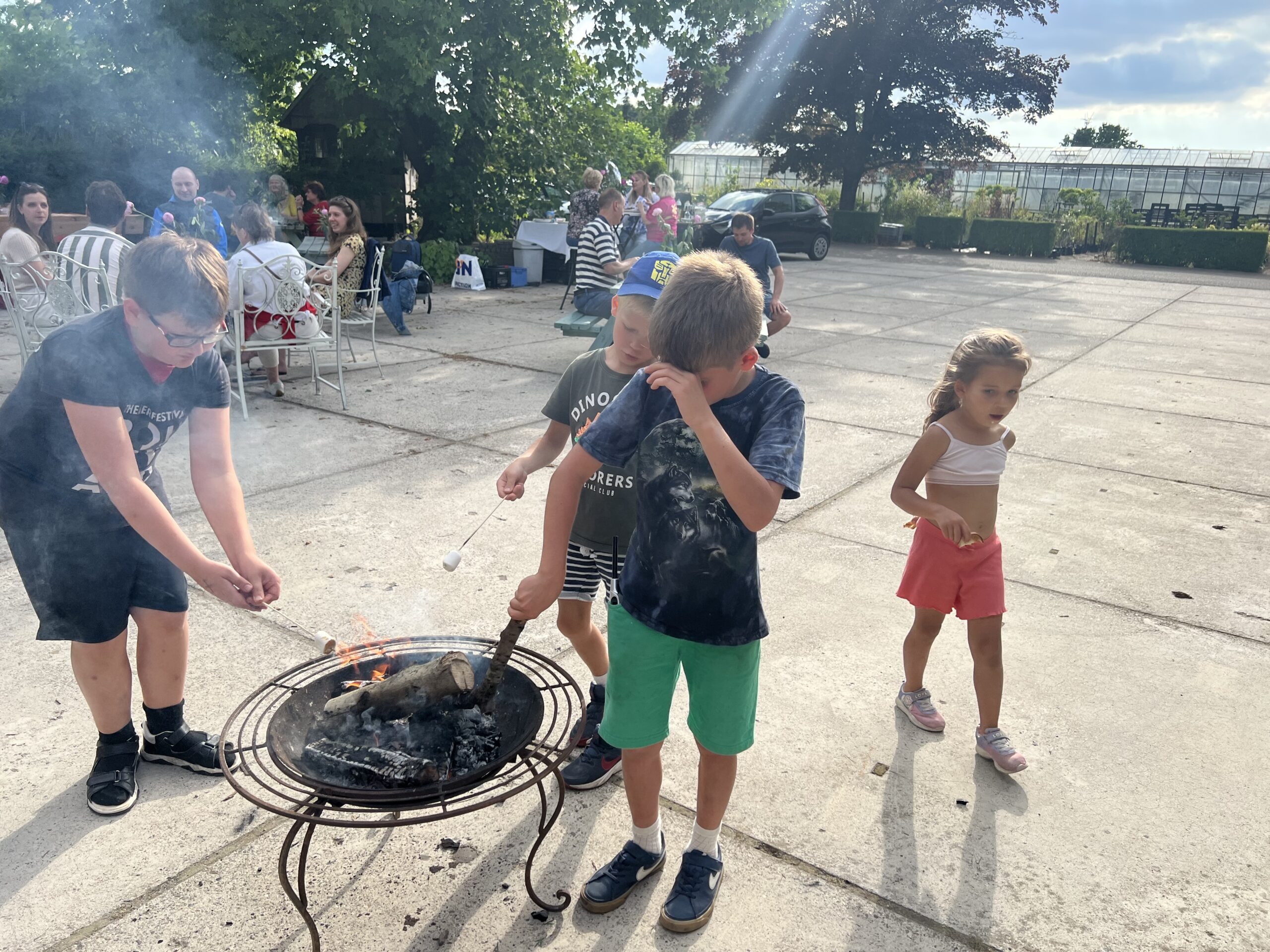 BBQ on the nursery garden